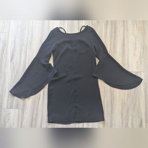 Le Chateau Black Bell Sleeve Women's Dress
